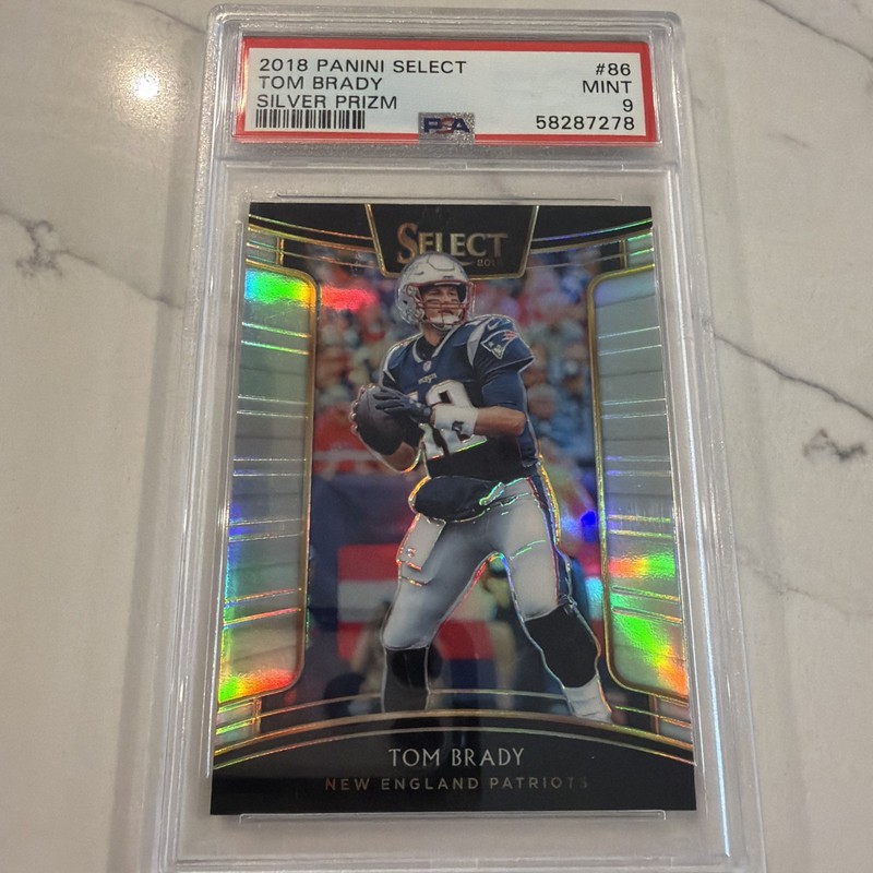2018 Panini Select - Concourse Tom Brady #86 Silver Prizm PSA 9