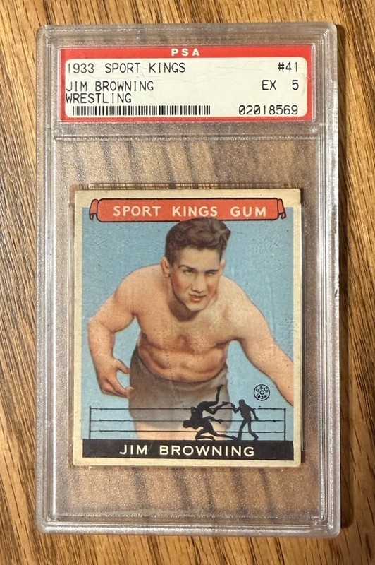 1933 Sport Kings #41 Jim Browning Wrestling PSA 5