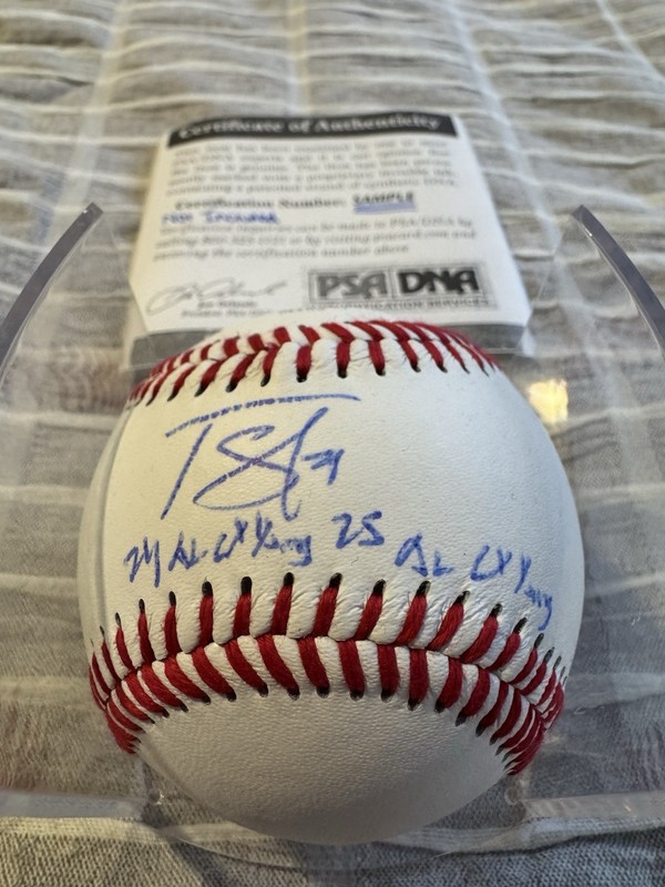 TARIK SKUBAL SIGNED BASEBALL PSA COA AUTHENTIC AUTOGRAPH INSCRIBED TIGERS AUTO view 2