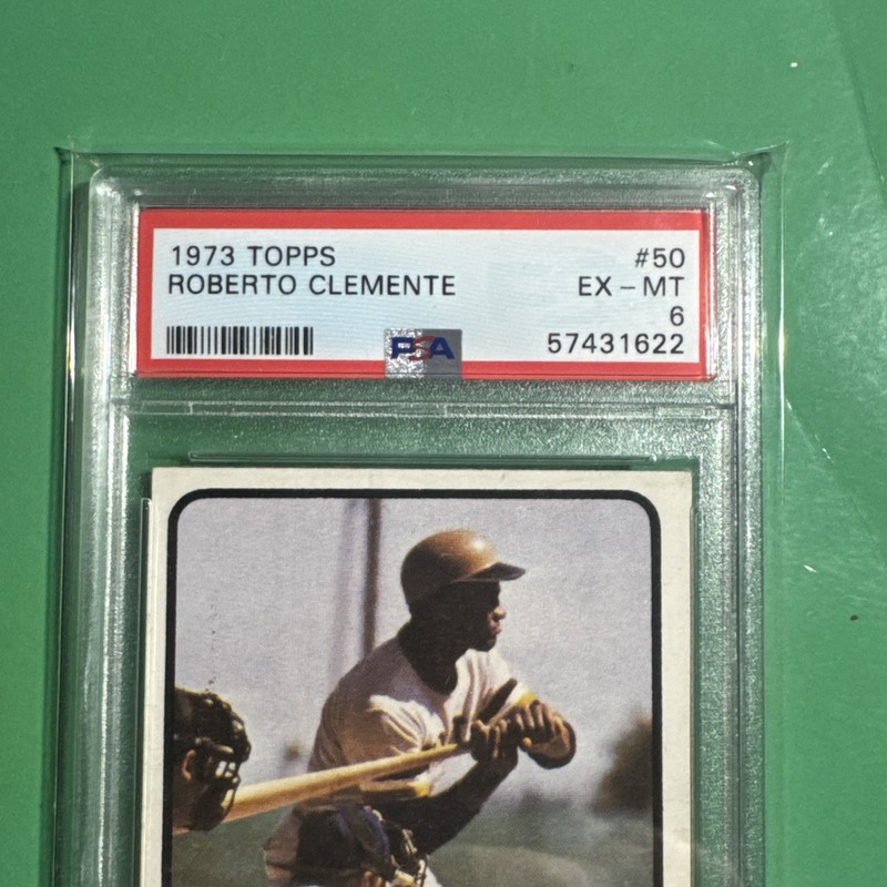 1973 Topps #50 Roberto Clemente PSA 6 (EX-MT) view 2