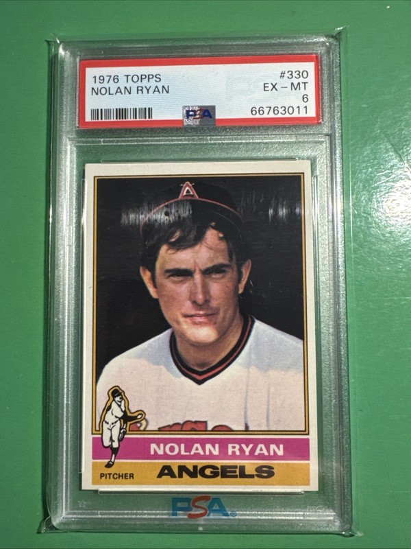 1976 Topps - Nolan Ryan #330 - California Angels - PSA 6 EX-MT HOF view 1