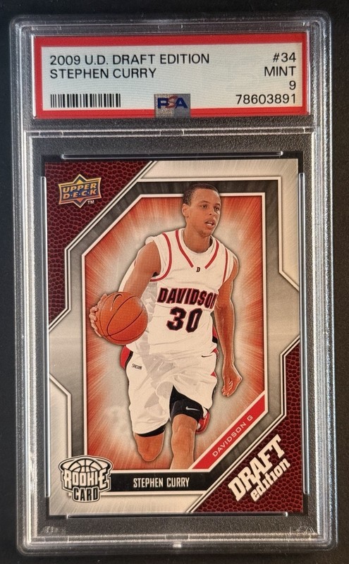 Stephen Curry 2009-10 Upper Deck UD Draft Edition #34 Rookie RC Warriors PSA 9