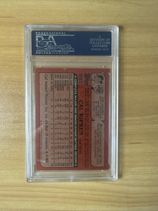 1982 Topps Traded - Cal Ripken #98T (RC) PSA 7 view 2