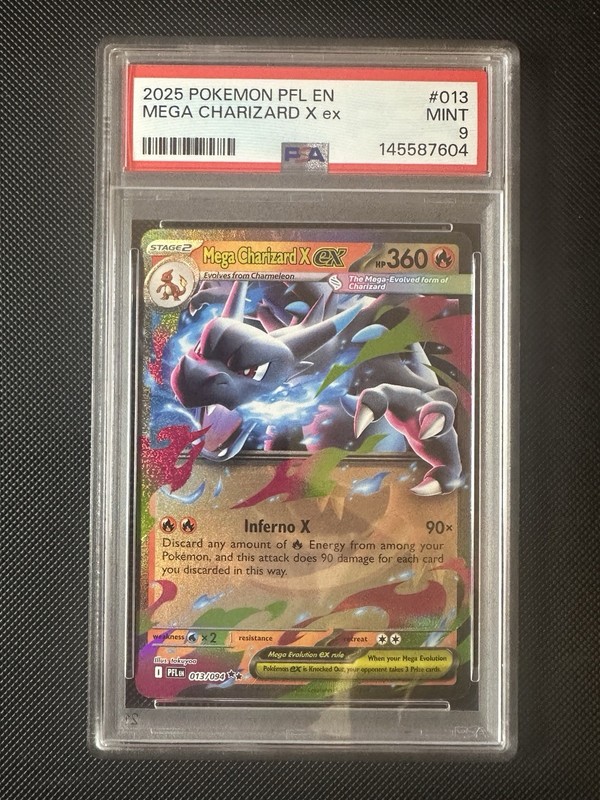 Mega Charizard X EX PSA 9 Double Rare Phantasmal Flames 013 Pokemon