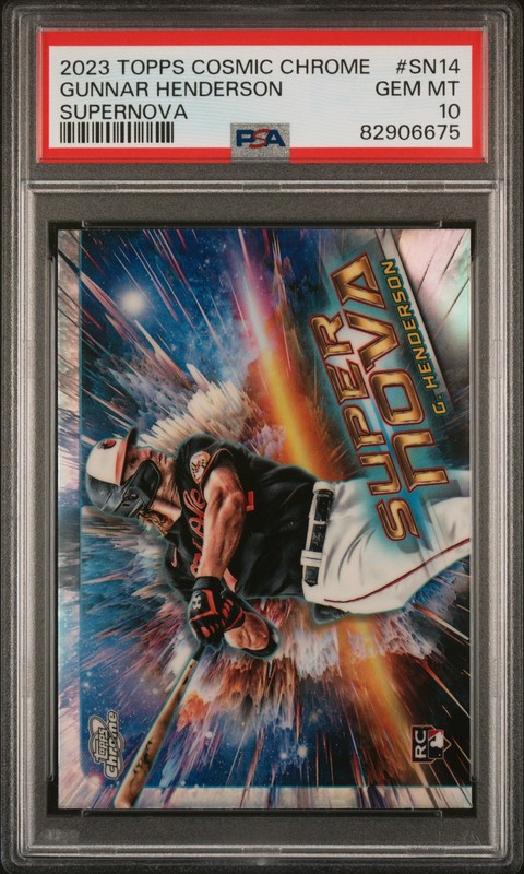 2023 Topps Chrome Cosmic Gunnar Henderson RC #SN-14 Supernova PSA 10 Orioles