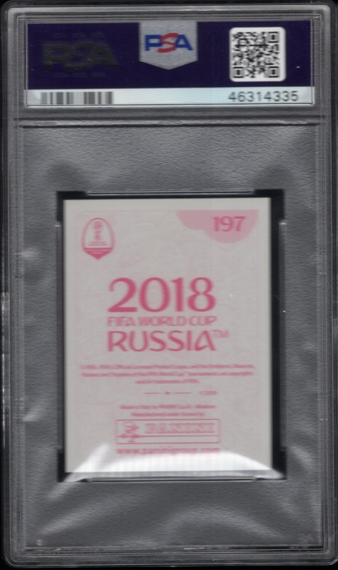 2018 Panini World Cup -- stickers pink back-- Kylian Mbappe #209 -- PSA 9 MINT view 2