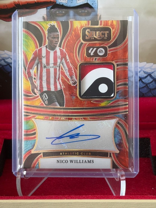 2024-25 Select La Liga Soccer Nico Williams Patch Auto Tie-Dye /15