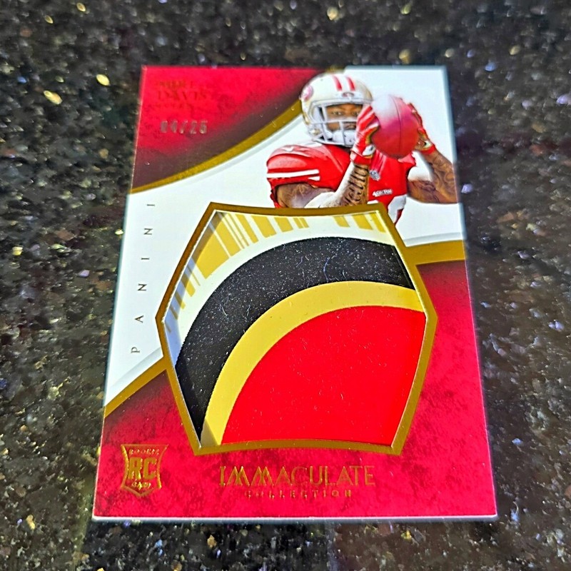 2015 Panini Immaculate MIKE DAVIS Player Used Rc Glove # /25 eBay 1/1 🔥 49ers