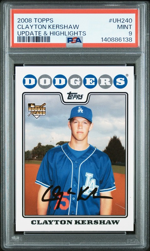 PSA 9 - 2008 Topps Updates & Highlights - Clayton Kershaw #UH240 (RC)