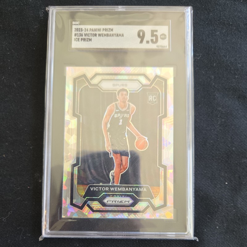 2023-24 Panini Prizm Ice Prizm #136 Victor Wembanyama Rookie PSA 9 Spurs