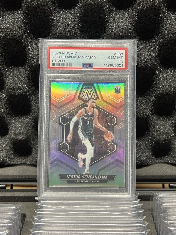 2023-24 Panini Mosaic Rookies Victor Wembanyama #238 Silver Prizm (RC) PSA 10