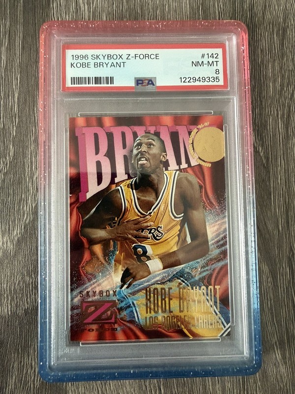 1996 Skybox Z-Force #142 Kobe Bryant Los Angeles Lakers RC Rookie HOF PSA 8
