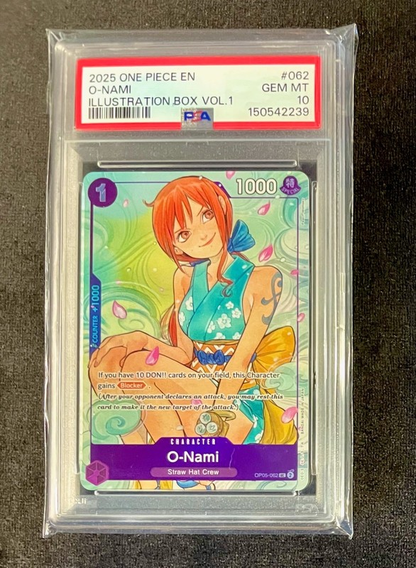 O-Nami One Piece Illustration Box Vol 1 Promo OP05-062 GEM MT PSA 10