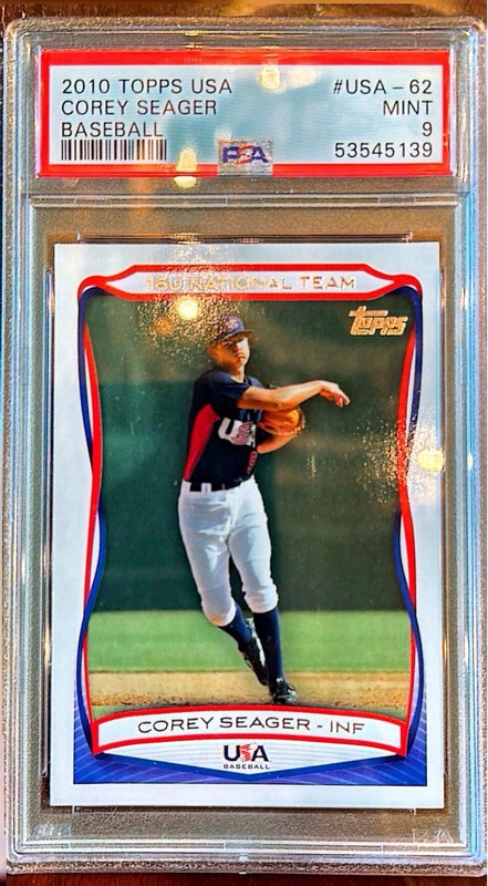 2010 Topps USA Baseball Corey Seager RC #USA-62 PSA 9 Dodgers Rookie