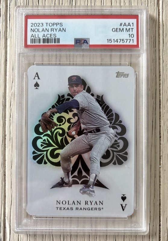 Topps 2023 Series 1 All Aces Nolan Ryan AA-1 Texas Rangers PSA 10 GEM MT