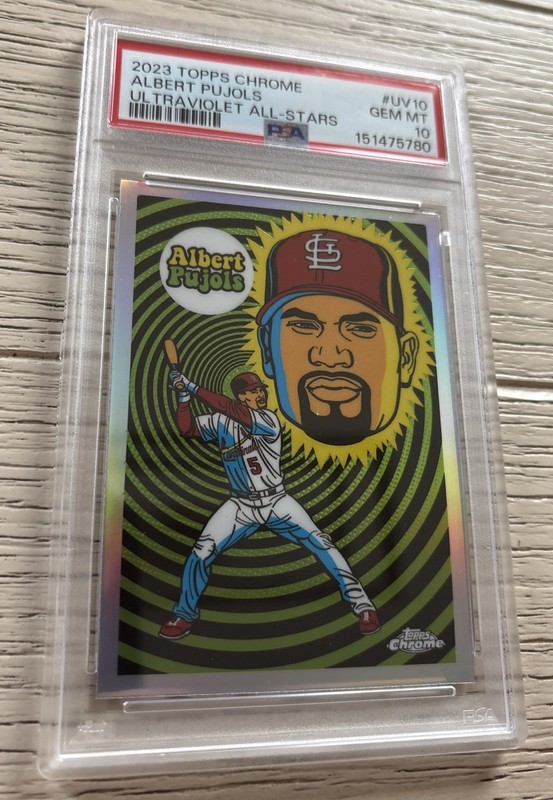 2023 Topps Chrome Ultraviolet All-Stars Albert Pujols #UV-10 PSA 10 GEM MT view 2