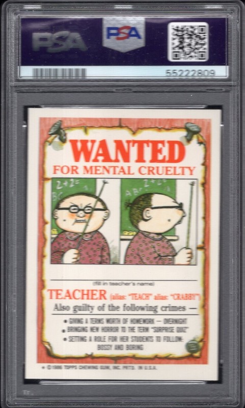 1986 Garbage Pail Kids -- Snooty Sam #110a PSA 10 GEM MINT -- Series 3 OS3 view 2