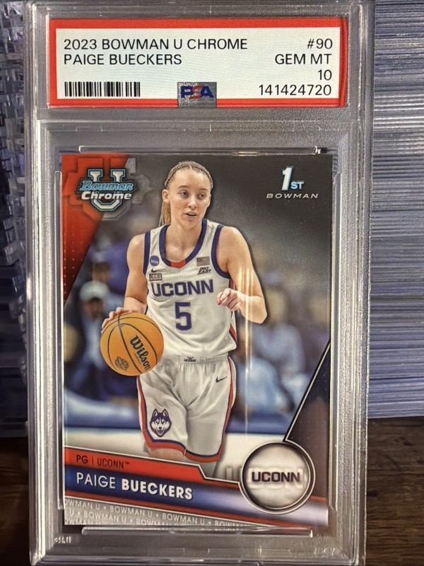2023 Bowman 1st U Chrome Paige Bueckers PSA 10 #90 Prospect Rookie Rookies UCONN view 1