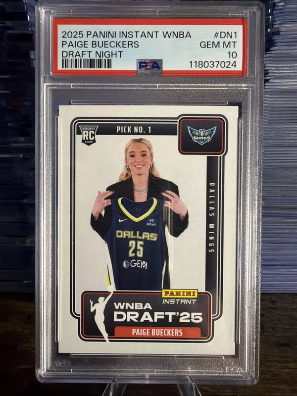 2025 PANINI INSTANT WNBA DRAFT NIGHT #DN1 PAIGE BUECKERS ROOKIE RC PSA 10