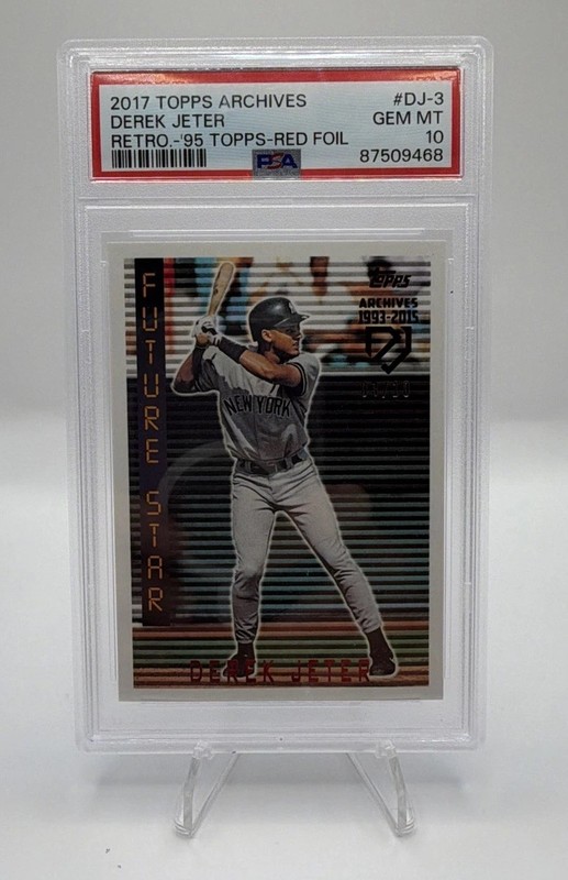 2017 Topps Archives Derek Jeter 1995 Retro Red Foil #/10 PSA 10 🔥🔥 Yankees