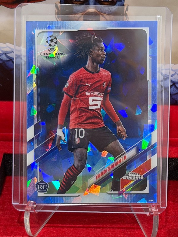 2020-21 Topps Chrome UCL Sapphire Eduardo Camavinga RC