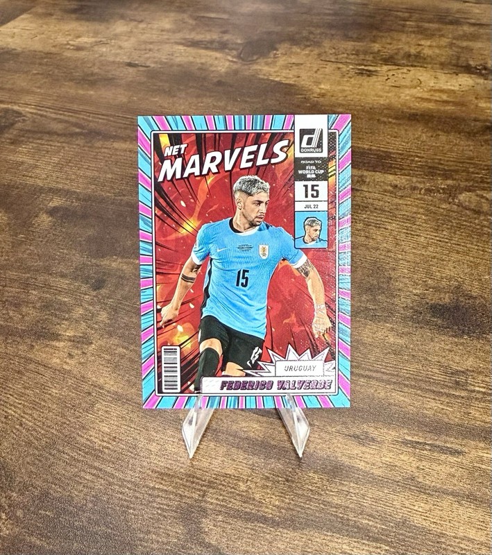 2025-26 Donruss FIFA World Cup Federico Valverde 21/25 Pink Net Marvels SP #16