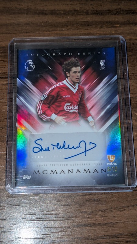 2025-26 Topps Total Football Steve McManaman  Autograph Series Black /10! 