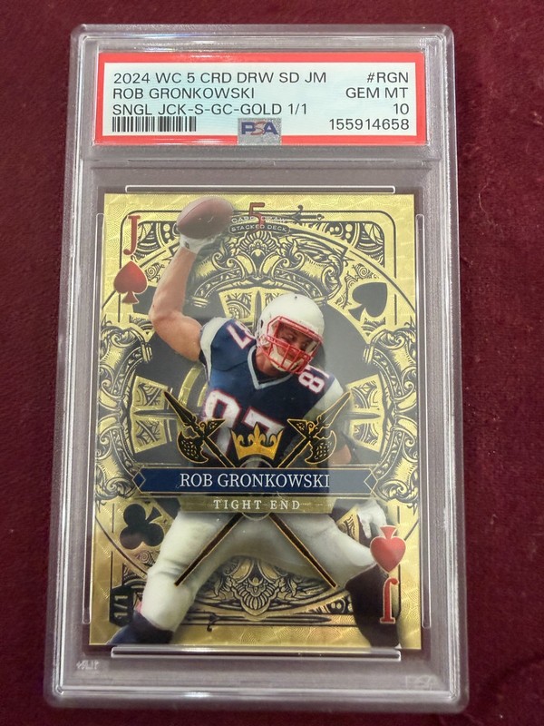 Rob Gronkowski 2024 Wild Card Jack Of Aces Gold 1/1 PSA 10 Gem Mt