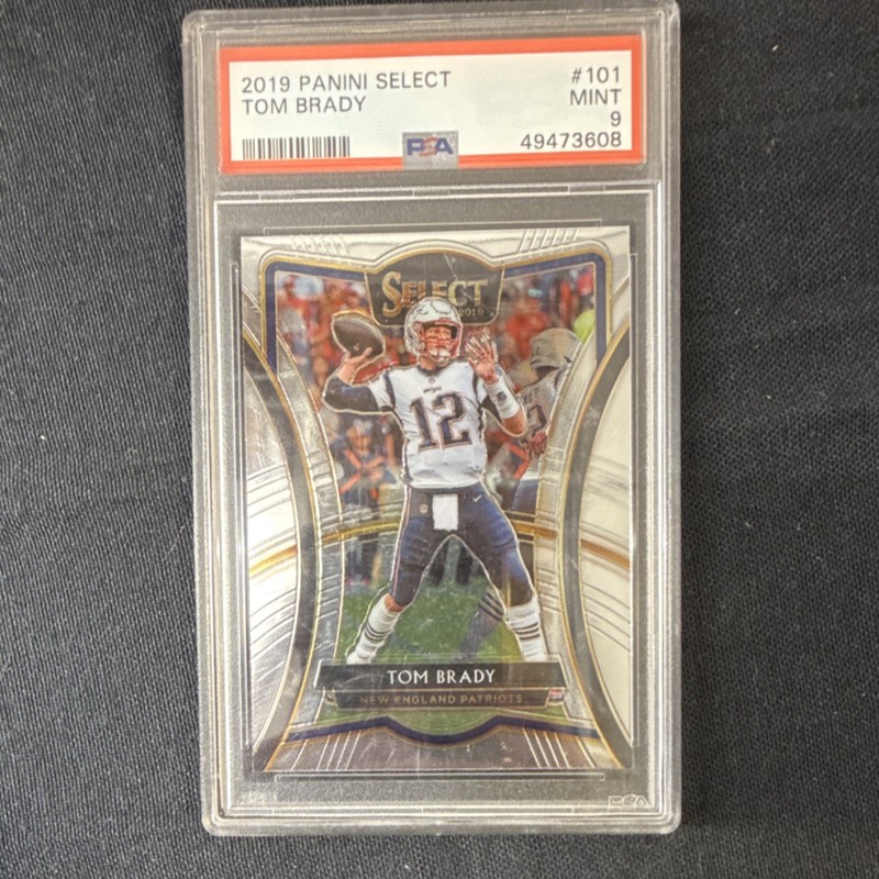 Panini 2019 Select Premier Level Tom Brady Patriots #101 PSA 9 Graded