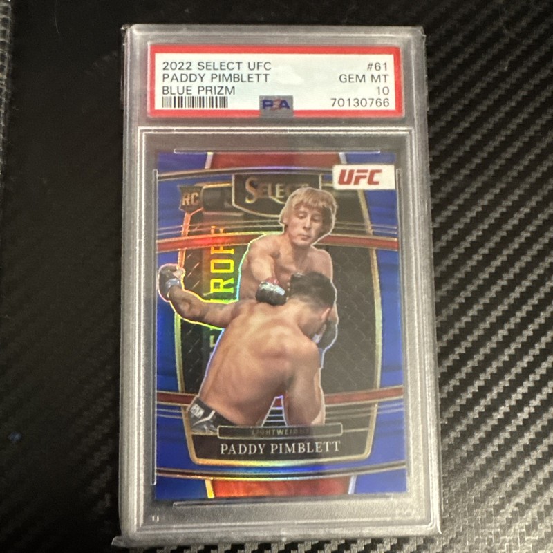 Panini 2022 Select UFC Concourse Paddy Pimblett Blue #61 RC PSA 10
