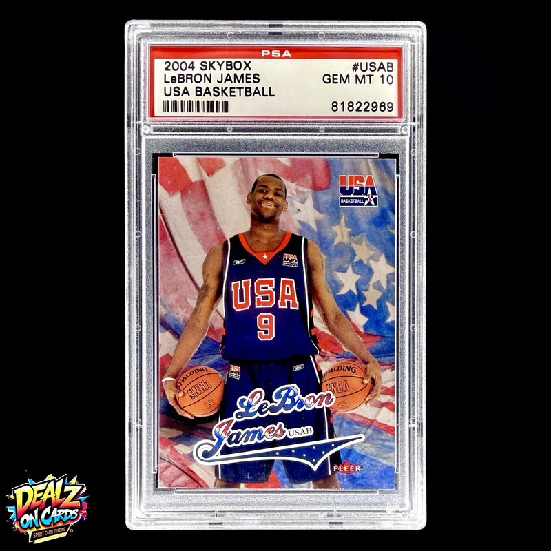 2004 Skybox LeBron James USA Olympic Basketball Team Rookie Card PSA 10 GEM MINT