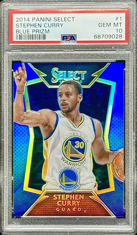 Stephen Curry PSA 10 - 2014 Select Concourse #1 BLUE PRIZM /249 - GS Warriors