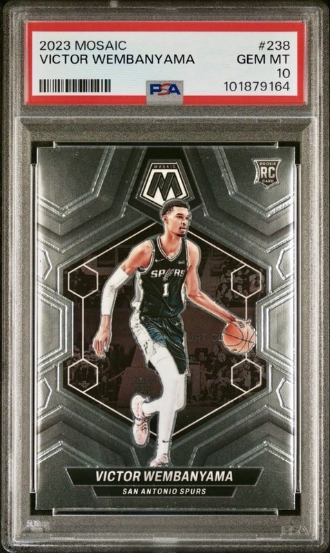 PSA 10 🏀 VICTOR WEMBANYAMA 2023 MOSAIC #238 👽 ROOKIE CARD 🏀 👽OWN HISTORY