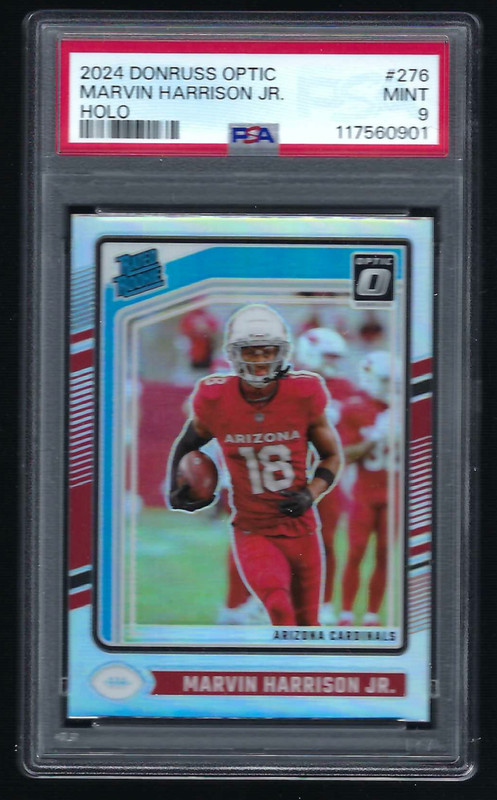 2024 Panini Donruss Optic - Rated Rookie Marvin Harrison Jr. #276 Holo PSA 9