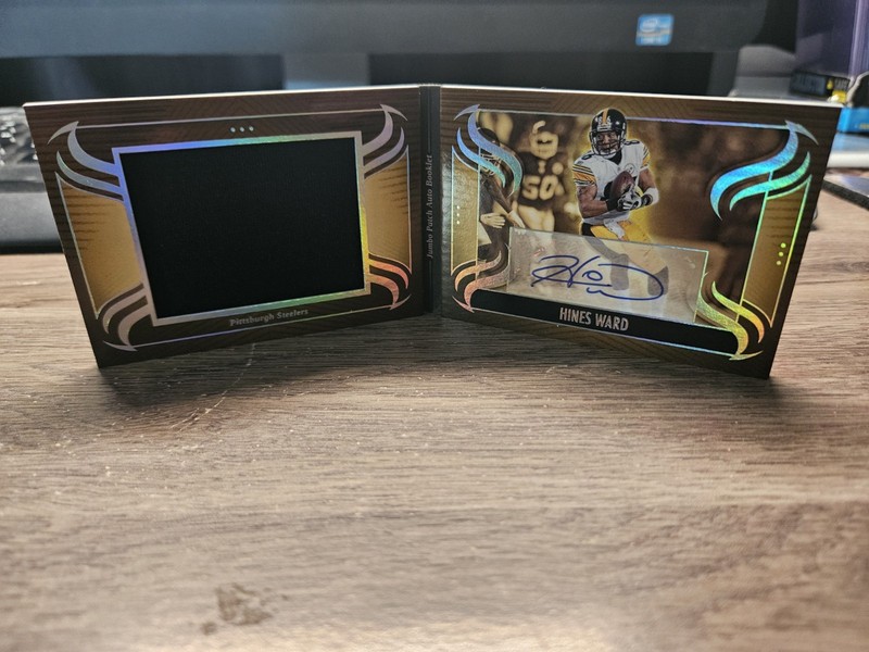 2025 Panini Silhouette Hines Ward Jumbo Patch Auto Booklet /49 view 2