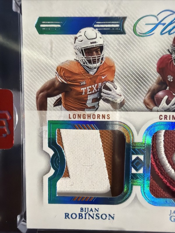 2023 Flawless College Bijan Robinson Gibbs Charbonnet Triple Patch Rookie #1/1! view 2