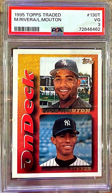 DCC: 1995 Topps Traded Mariano Rivera #130T Rookie RC Lyle Mouton PSA 8 NM-MT