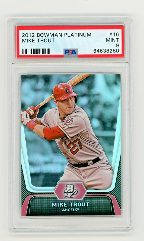 2012 Mike Trout Bowman Platinum #16 Mint PSA 9