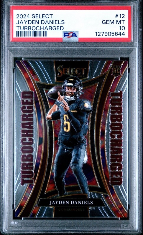 2024 Panini Select - Turbocharged Jayden Daniels #12 (RC) PSA 10