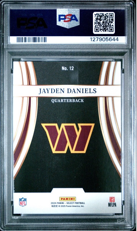2024 Panini Select - Turbocharged Jayden Daniels #12 (RC) PSA 10 view 2