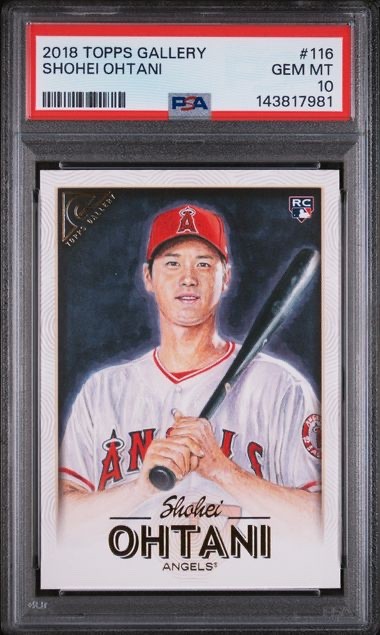 2018 TOPPS GALLERY #116 SHOHEI OHTANI ROOKIE RC PSA 10