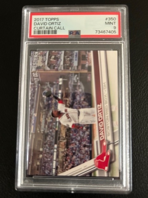 2017 Topps David Ortiz Variation Curtain Call SSP #350 PSA 9 MINT Red Sox