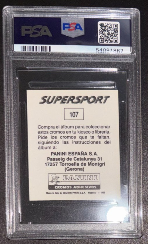 1987 Panini Supersport Spanish Diego Maradona PSA 8 NM-MT gorgeous soccer card! view 2