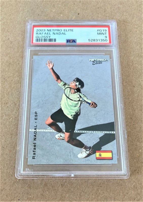 2003 NETPRO ELITE GLOSSY RAFAEL NADAL #G19 RC /100 PSA 9 SUPER RARE LOW POP