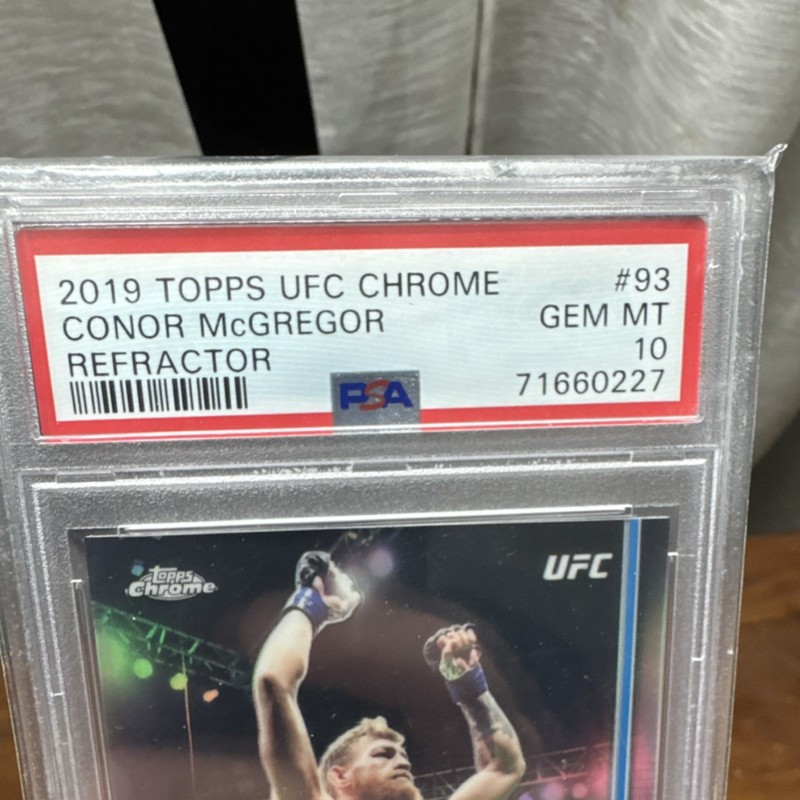 Topps UFC Chrome Conor McGregor Refractor #93 PSA 10 Mixed Martial Arts view 2
