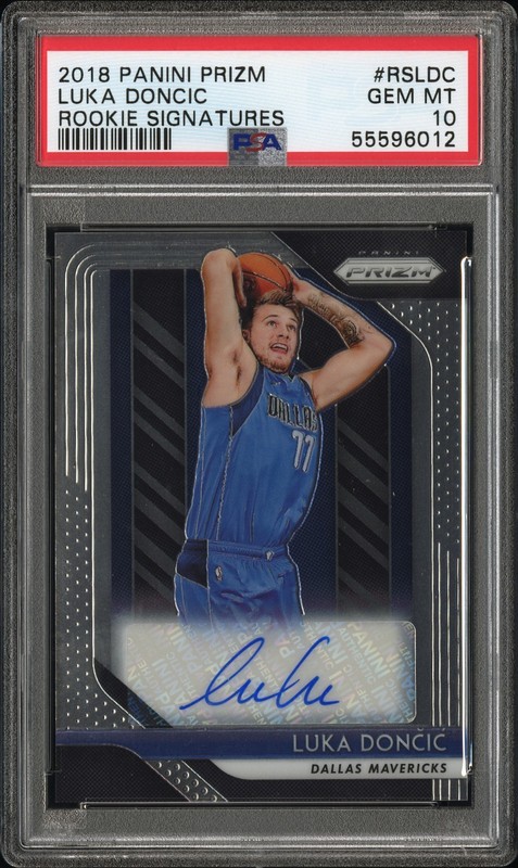 2018-19 Panini Prizm Luka Doncic #RS-LDC RC Rookie Signatures Auto PSA 10