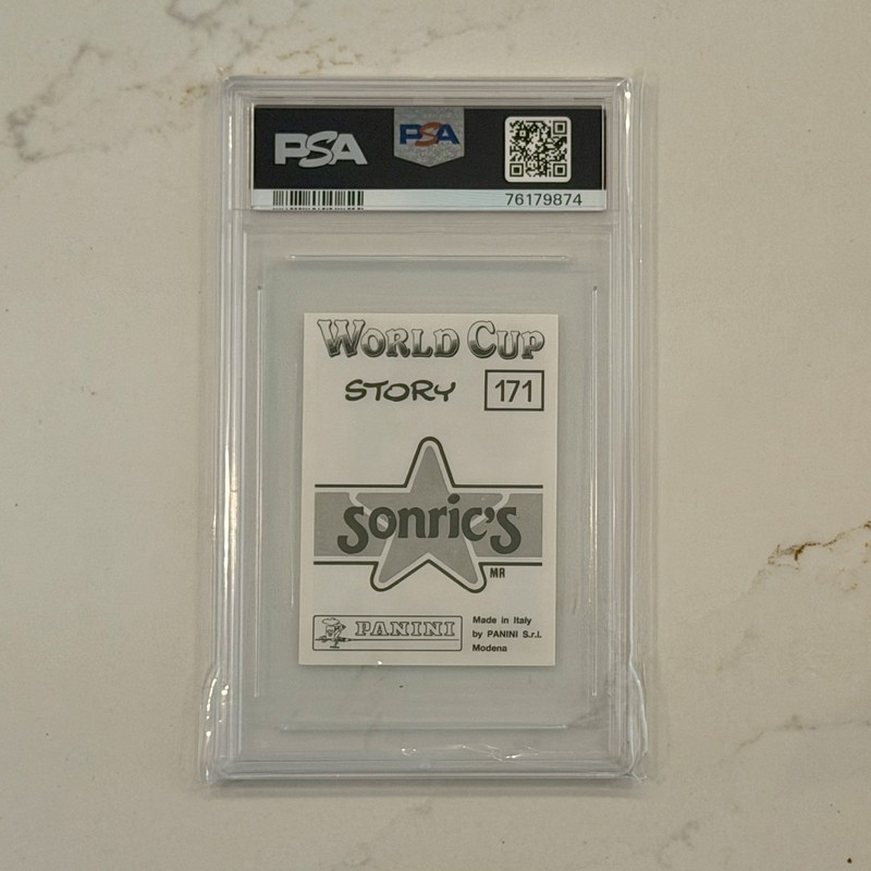 DIEGO MARADONA 1994 Panini World Cup Story Sticker #171 PSA 9 MINT ARGENTINA view 2