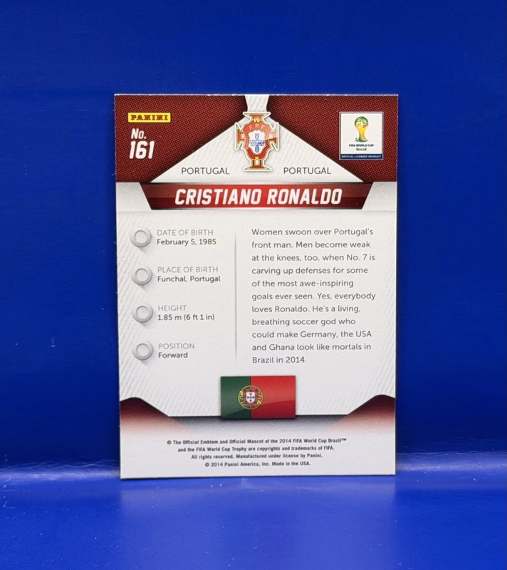 2014 Panini Prizm #161 Cristiano Ronaldo World Cup Portugal Free Shipping view 2