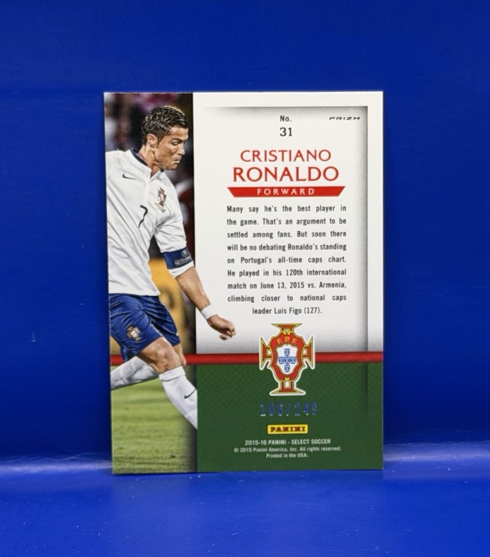 2015-16 Select National Pride Camo Prizm #/249 Cristiano Ronaldo 31 Refractor SP view 2