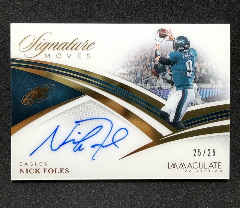 2025 Panini Immaculate Nick Foles Signature Moves The Philly Special Auto 25/25 view 2